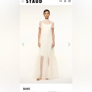 STAUD, calluna dress, white